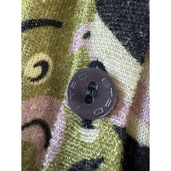 Etro Cardigan Sweater Womens 40 Multicolor Silk Cashmere V Neck Italy Print - Picture 4 of 10